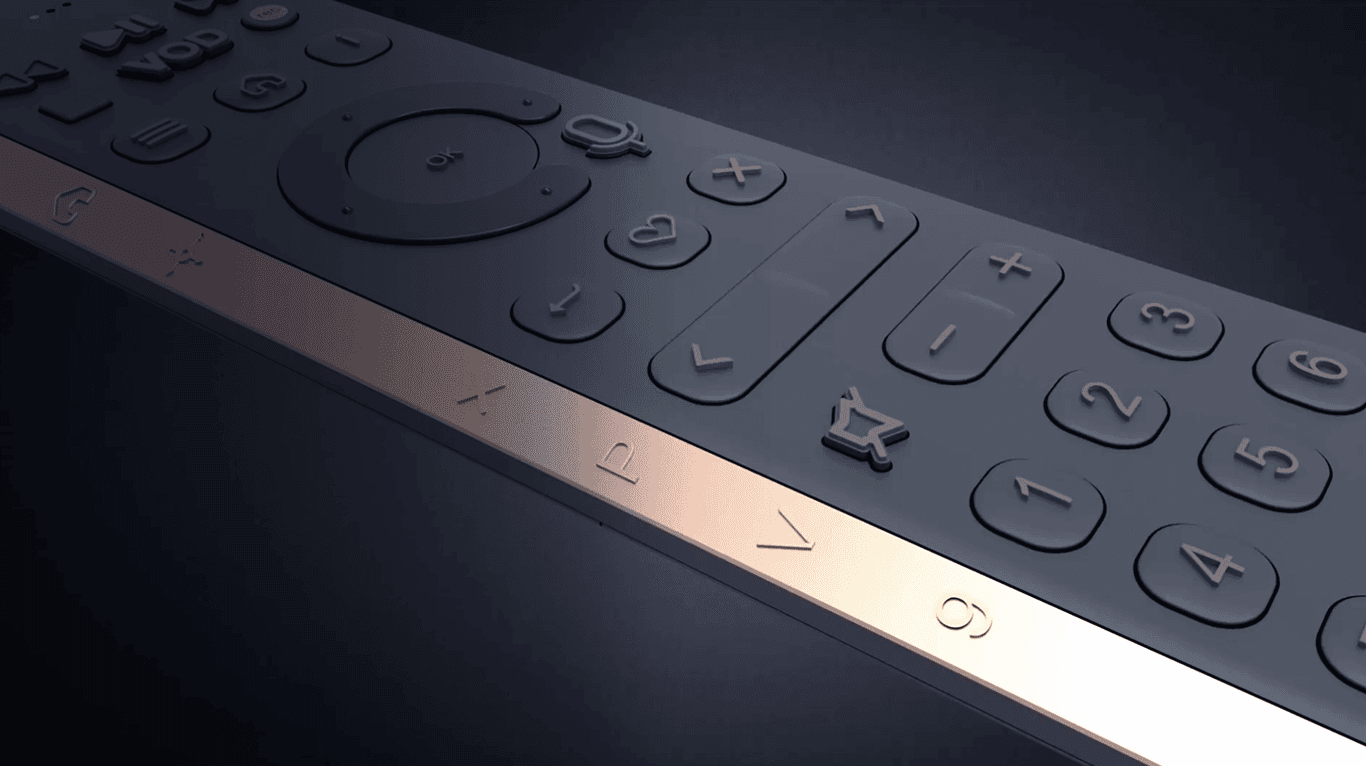 A precision-crafted remote control handset